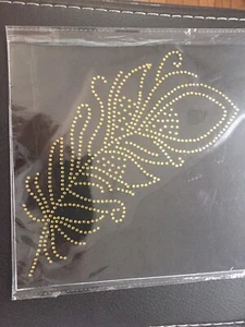 Feder Strass Aufbügeln Applikation - Bild 1 von 3