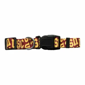 SOUTHERN CALIFORNIA USC TROJANS DOG COLLAR ADJUSTABLE NYLON SMALL MEDIUM LARGE - Picture 1 of 1