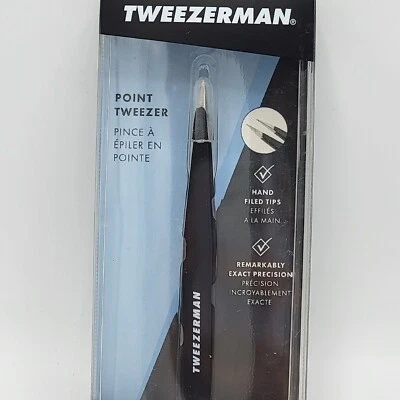 Tweezerman Stainless Steel Point Tweezer Black (1241-CR)  - Image 1 of 4