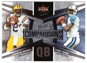 2007 Ultra Comparisons #UC-RY JaMarcus Russell / Vince Young Raiders Titans - Picture 1 of 2