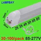30-100/pack DEL T5 ampoule tube intégrée luminaire fixe barre lumineuse mince