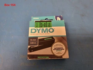 Authentic Dymo D1 Labels S0720740 9mm x 7m - Black / Green - NEW - Picture 1 of 1