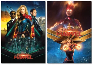 CAPTAIN MARVEL Movie - Promo Card 3 - Brie Larson Samuel Jackson - Picture 1 of 1