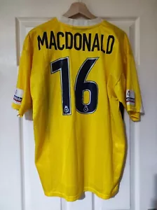 TORQUAY UNITED MATCH WORN HOME SHIRT. 2001-2002. MACDONALD 16. TFG. SIZE LARGE - Picture 1 of 4