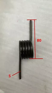 Neu 2 Stück Drahtdurchmesser 5 mm Formfeder Torsionsfeder 5*35*5 mm 180 ° rechts - Bild 1 von 4