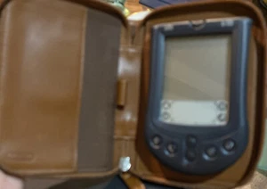 Ancien étui d'entraîneur en cuir marron et paume M 100 - Photo 1 sur 6