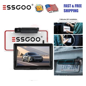 Magnetische Solar Funk Rückfahrkamera 5" Monitor mit Kamera PKW LKW Anhänger Bus - Bild 1 von 14