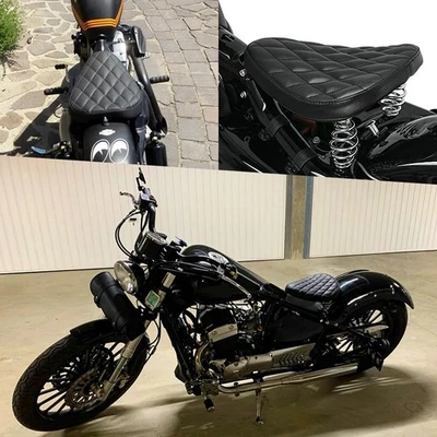 For Suzuki Intruder 700 800 1400 1500 Motorcycle Spring Solo Seat W/ Base Bobber - Image 1 of 4
