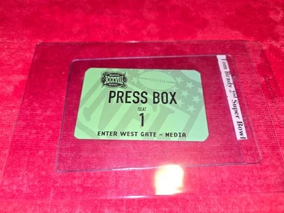 2004 SUPER BOWL 38  XXXIX  MEDIA BOX SEAT TICKET  TOM BRADY 2ND SB WIN - Image 1 of 2