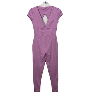 Pink Free People, Movement Jumpsuit klein hinten offen sportlich kurz S Strampler 128 $ - Bild 1 von 18