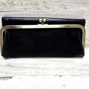 Cartera Hobo para Mujer 8.5x4x1 Cuero Negro Cierre sin asas Cartera Magnética - Imagen 1 de 7