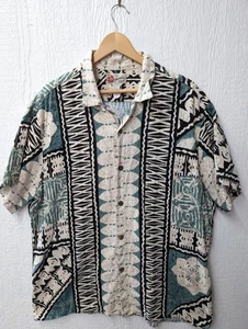 Vintage Hilo Hattie 190% Cotton Short Sleeve Hawaiian Shirt Top Men's 2XL - Picture 1 of 4