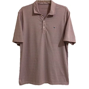Vineyard Vines Polo Shirt Men Size M Multicolor Striped Performance Golf Whale - Picture 1 of 7