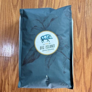 Big Island Coffee Roasters Whole Bean DECAF Swiss Water Medium Dark 5lbs Bag - Picture 1 of 6