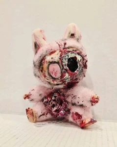 🔥SCARY Demented LABUBU Pink Doll The Monsters Pop Mart Macaron Figure Zombie - Picture 1 of 7