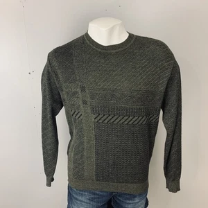 Vtg MODANGO Men's Green Wool Blend Sweater L Large Italian - Picture 1 of 9