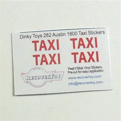 Dinky Toys 282 Austin 1800 Taxi Sticker Set - Image 1 of 4