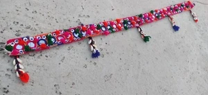 Banjara Mirror Work Hand Embroidery Cowrie Tassel Ethnic Boho Tribal Waist Belt - Picture 1 of 4