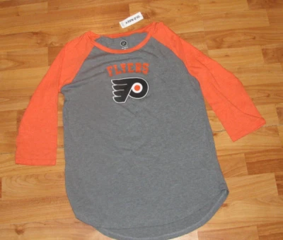 Old Navy NHL Gray & Orange Flyers Shirt NEW Girls Size 14 - Image 1 of 2