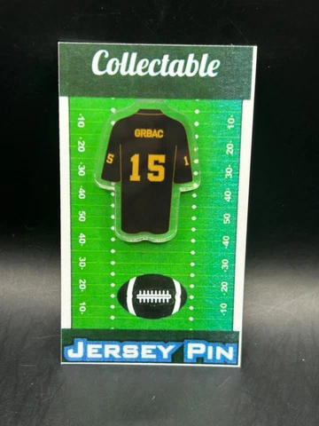 Michigan Wolverines Elvis Grbac jersey lapel pin-Retro BIG BLUE Collectible Cover