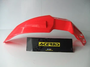 RED ACERBIS FRONT MUDGUARD SUPERMOTO ENDURO MOTOCROSS FENDER CRF CR XR CRM XL - Picture 1 of 6