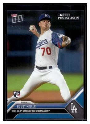 2023 Topps Now Stars of the Postseason #PS-21 Bobby Miller RC Blue Card #d /49 - Image 1 of 2