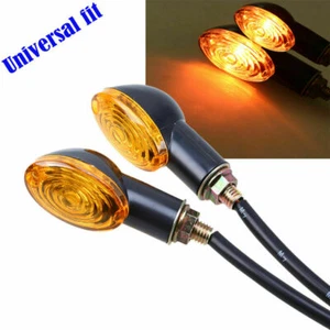 1 Pair Motorcycle Turn Signal lights Indicators Universal For Yamaha For Harley - Picture 1 of 7