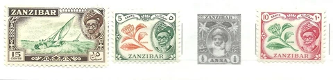 3 Zanzibar stamps Cover