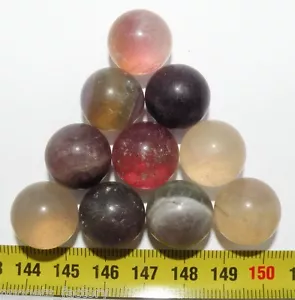Lot of 10 Fluorite Marbles (China-001) - Picture 1 of 2