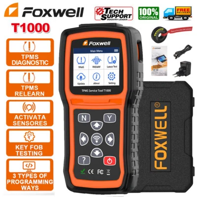 Foxwell T1000 Car TPMS Reset Tire Pressure Sensor Activate PROGRAM Scan Tool - Image 1 of 4