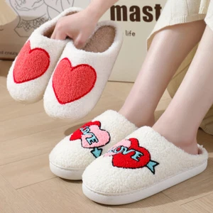 Women's Home Slippers Fashion Plush House Shoes For Valentine's Day - Picture 1 of 12