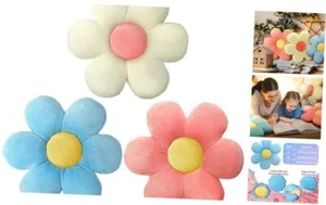 3 Pcs Flower Pillows Flower Shaped Throw Pillow Cute Daisy 23.62" Multicolored - Picture 1 of 7