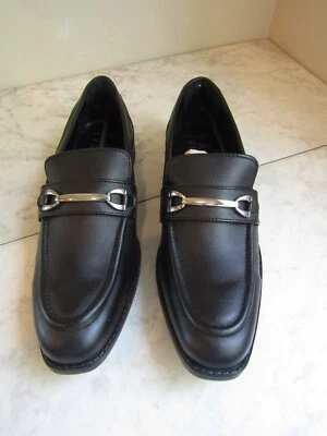 Nuevo en caja BooHoo Hombre AVM Imitación Cuero Negro Vestido Mocasín Zapato Para Hombre Talla 9 EU 42 Foto 1 de 4