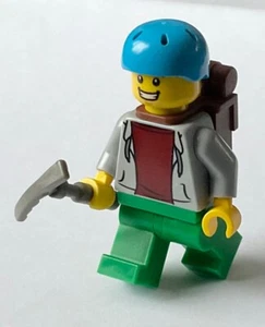 LEGO Mountaineer Climber Adventurer Minifigure +Backpack Ice-Axe New UK Seller. - Picture 1 of 6