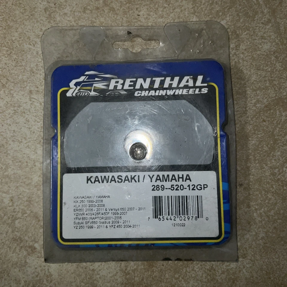 Renthal Kaw/Yam FtSpkt 12T 99-08KX25003-08 KLX300 Yz250 99-11 289-520-12GP Foto 1 de 1