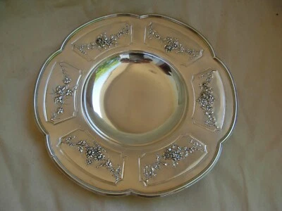 ANTIGUO PLATO FRANCÉS POLILOBEADO PLATA ESTERLINA, SIGLO XIX. Foto 1 de 4