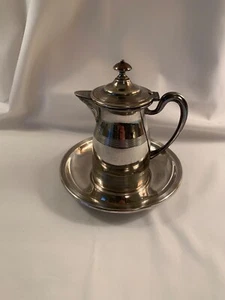 Vintage Apollo Silver Co Quadruple Plated Silver Creamer/Pitcher and Tray/Saucer - Picture 1 of 8
