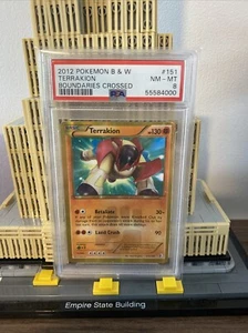 PSA 8 - 2012 Pokemon B&W Boundaries Crossed - TERRAKION SECRET RARE #151/149 - Picture 1 of 2