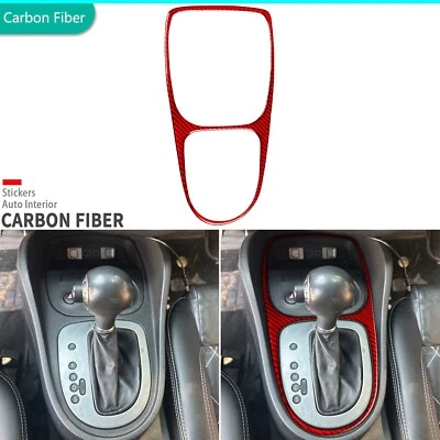 Cubierta de panel de cambio de marchas de consola de fibra de carbono roja para Seat Leon MK2 2005-2012 Foto 1 de 4