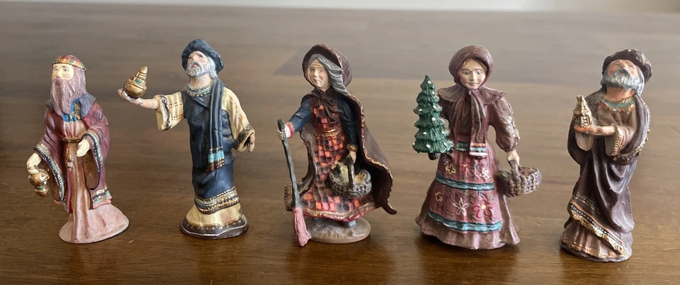 Lot Of 5 Duncan Royale History of Santa 1986 1st/500 Ltd. Edition 3” Christmas - Image 1 of 4