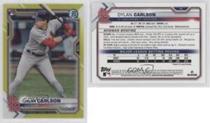 2021 Bowman Chrome Yellow Refractor /75 Dylan Carlson #45 Rookie RC