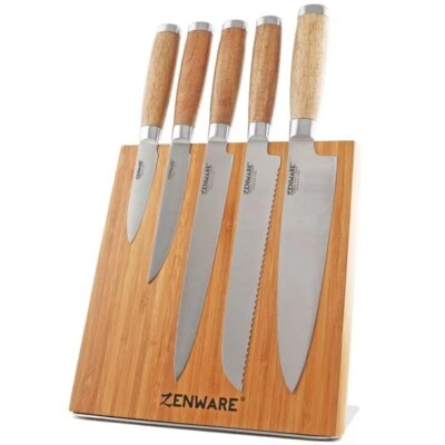 Magnet Bamboo Knife Block Holder - Knives not included. - Image 1 of 4
