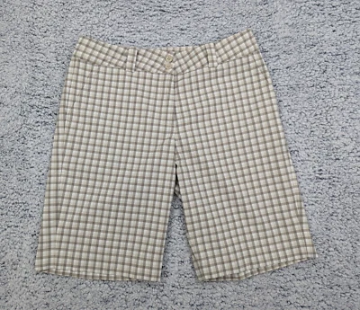 Pantalones Cortos de Golf Nike Y2K Bermudas Talla 6 Cuadros Cuadros Blocket Preppy Beige Neutro Foto 1 de 4