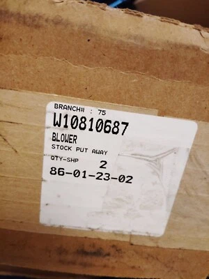 Soplador de horno de pared W10810687 OEM 8300223 9759320 -- (B56) Foto 1 de 2