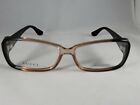 New!!! Gucci Eyeglasses Gg 3025 Tyj 56*14 135 Brown / Peach Frames