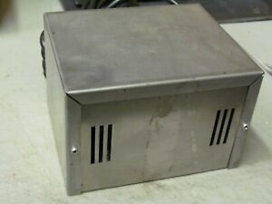 Used 24V A/C 3A Stationary Power Supply In 6" X 5" X 4" Stainless Enclosure