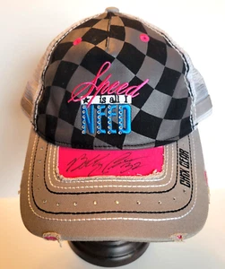 BOBBY PIERCE #32 Racing NASCAR Autographed Distressed Chix Gear Cap Hat - Picture 1 of 8