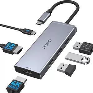 Docking Station to Dual HDMI Monitors Adapter, USB C to Dual HDMI Adapter 4K 60 - Picture 1 of 7