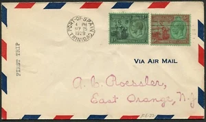 Lindbergh Airmail Trinidad Port of Spain to USA 1929 FCC First Flight Cover - Picture 1 of 1