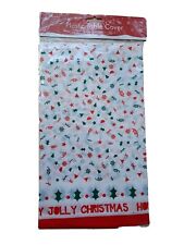 Christmas Table Cloth Cover 120cm X 180cm Plastic Wipe Clean Holly Tree
